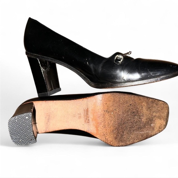 Gucci Vintage Black Leather Mules - Picture 4 of 6